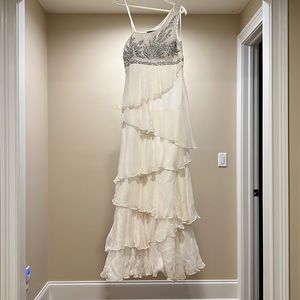 Aidan Mattox One Shoulder Tiered Prom Dress